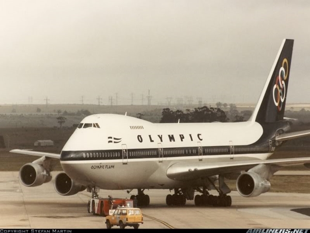 Αναπαράσταση της πρώτης πτήσης του Ωνάση