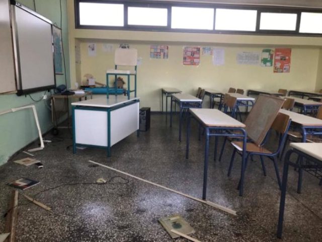 Βανδαλισμοί στο 5ο Γυμνάσιο Ηλιούπολης