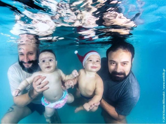 Το βρεφικό κολυμβητήριο «Γοργόνες και μάγκες» υποδέχτηκε τα Χριστούγεννα