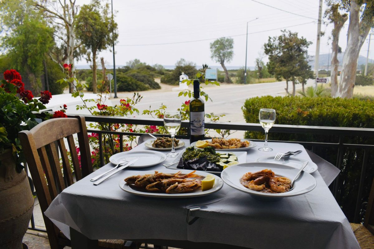 For fish meze at Marida, the historic tavern in Legrena with a history dating back to 1930