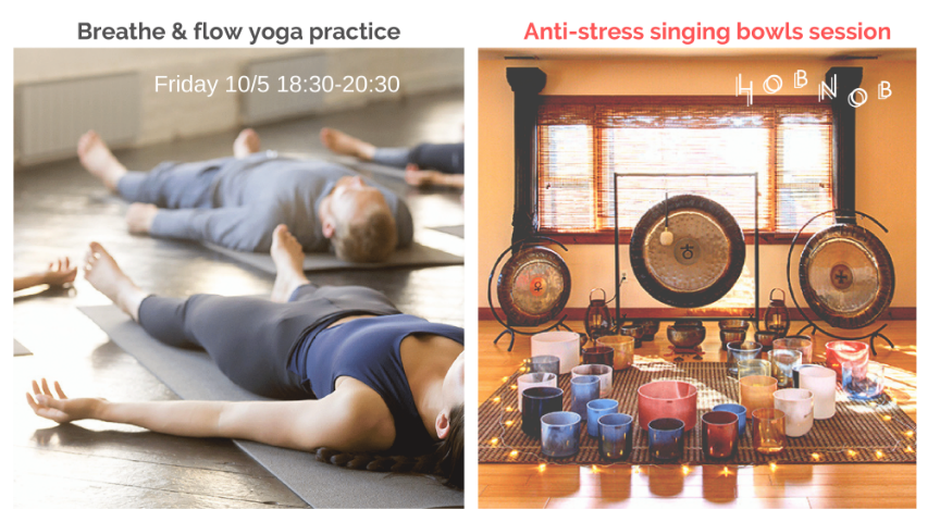 Breathe & flow yoga practiceτην Παρασκευή 10 Μαΐου στο Hobnob