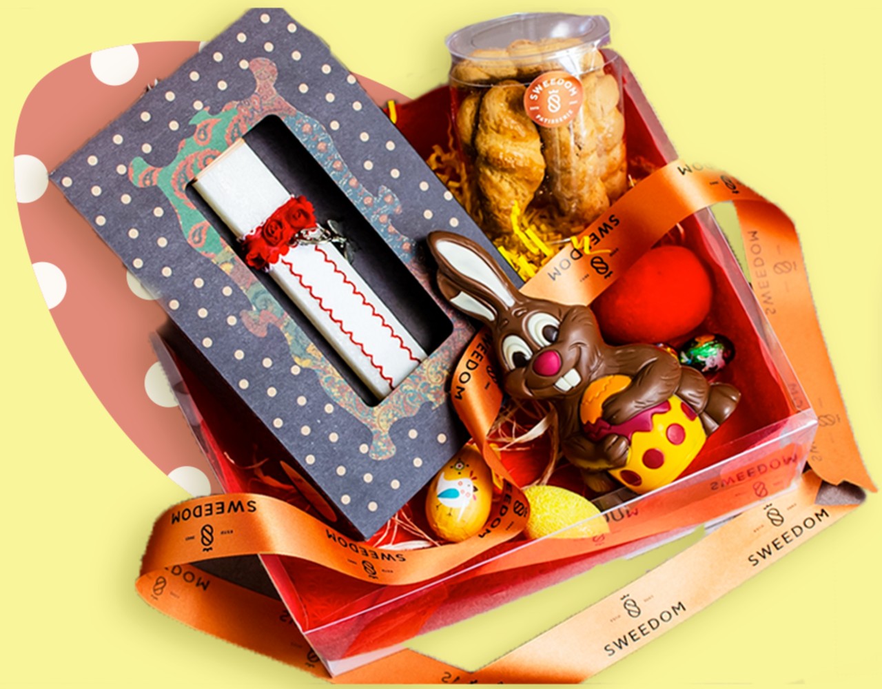 Ένας θησαυρός πασχαλινών γλυκών λιχουδιών κρύβεται στο Easter Gift Box του Sweedom