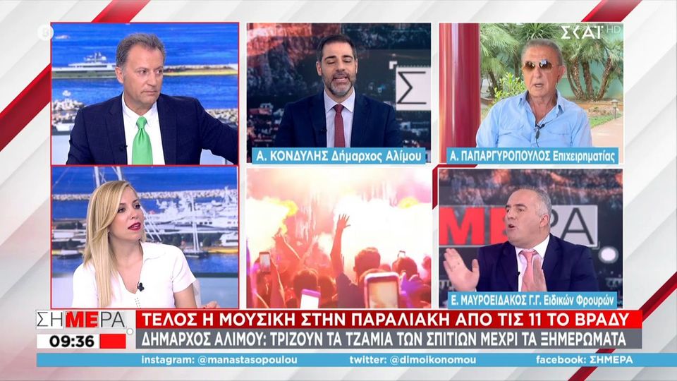 Άλιμος: Καβγάς του Δημάρχου με τον εκπρόσωπο των Ειδικών Φρουρών για το κλείσιμο της μουσικής