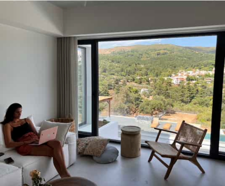 Meet Angelika Lessy, a Digital Nomad who has chosen to live and work in the Athens Riviera