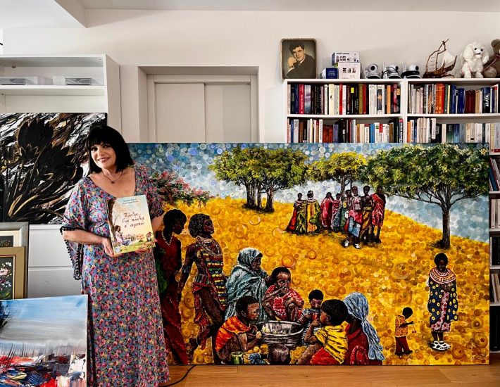 Η Μαρία Σαρρή-Μπελλέ βλέπει το χρώμα που αναβλύζει από τα πιο ασυνήθιστα σημεία