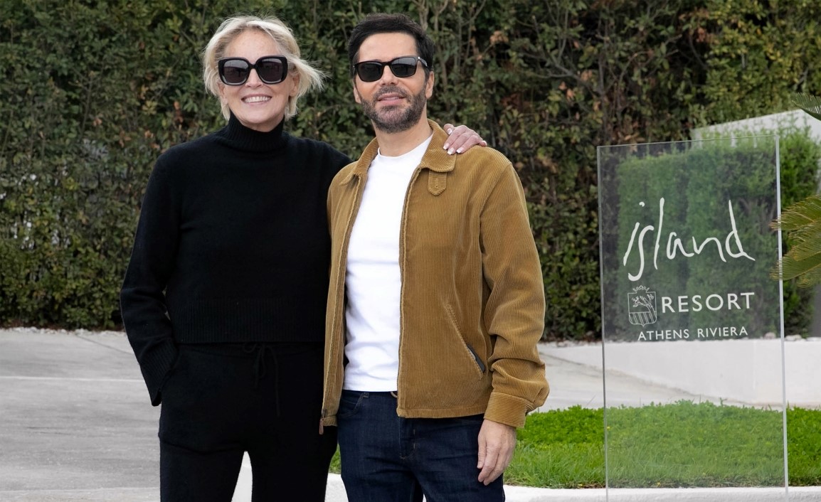 Η Sharon Stone στο Island Resort Athens Riviera
