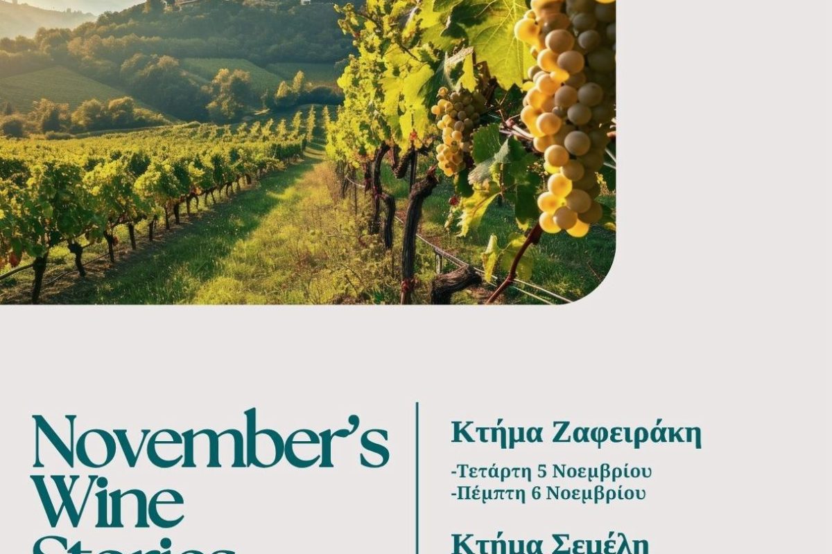 Νοέμβριος στα Vibo Wine Stories: Από τη βιοδυναμική αρμονία του Τυρνάβου, στην ιστορική κληρονομιά της Πελοποννήσου