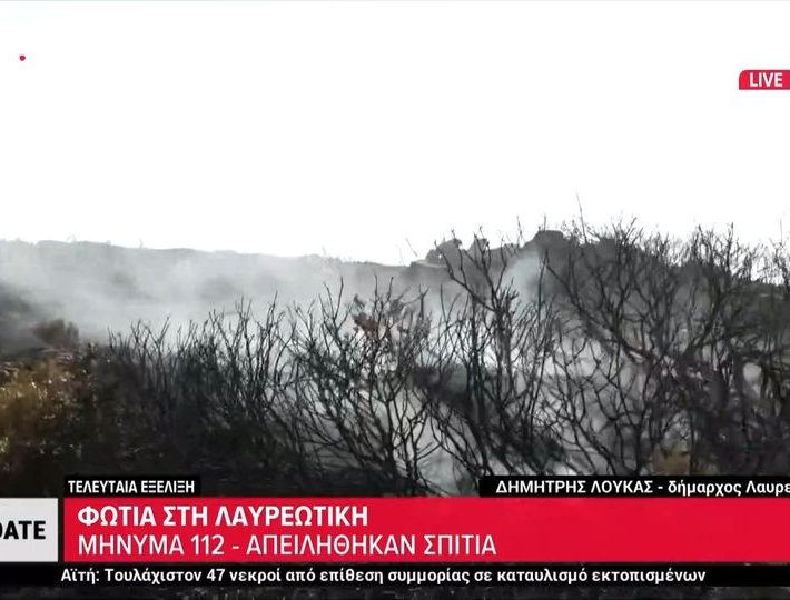 Σε ύφεση η φωτιά στο Λαύριο: «Αν δεν υπήρχαν εναέρια μέσα θα είχαν καεί σπίτια»
